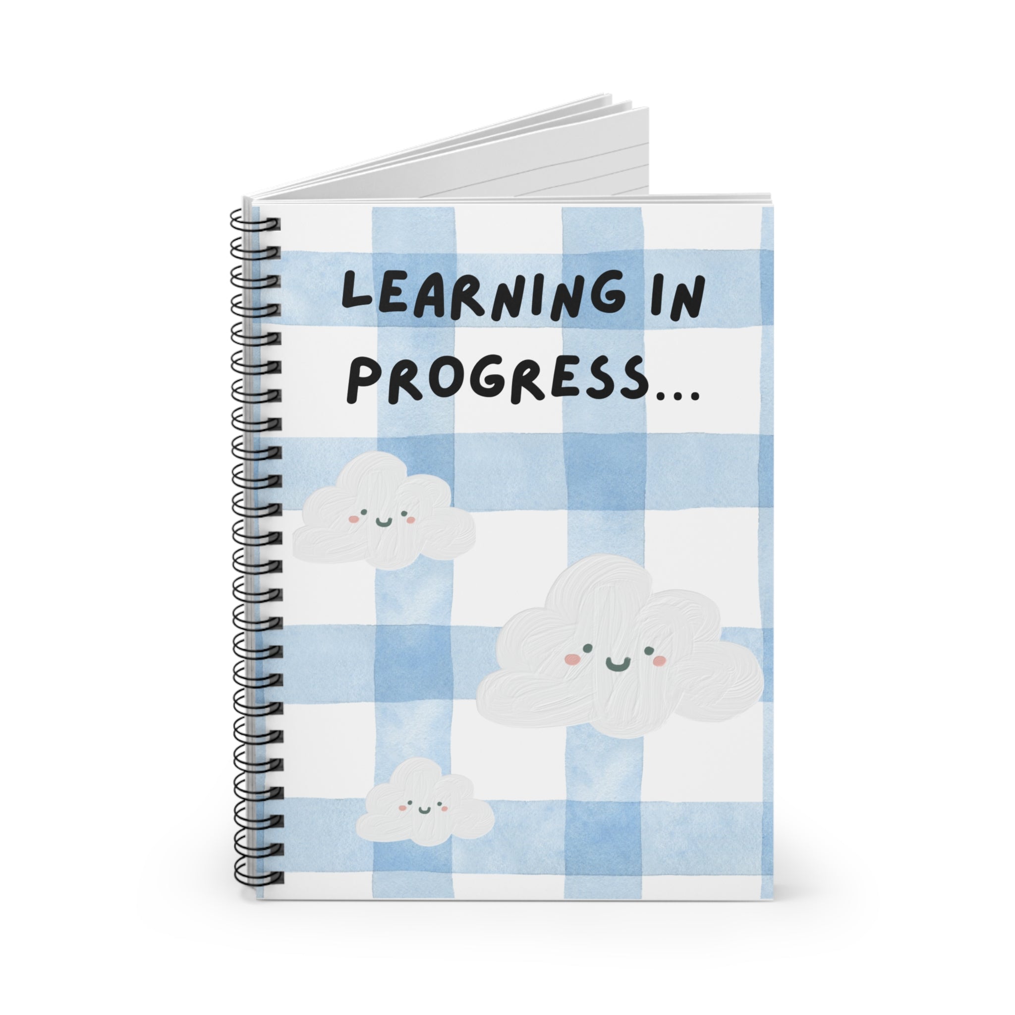 Cute Cloud Spiral Notebook — Ruled Journal with Adorable Cloud Design