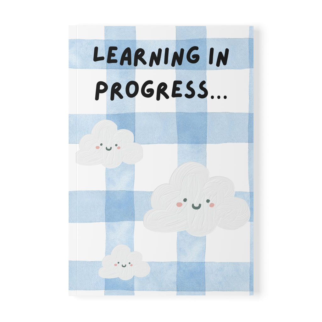 Blue Cloud Pattern A5 Notebook, Softcover Journal for Notes & Organization