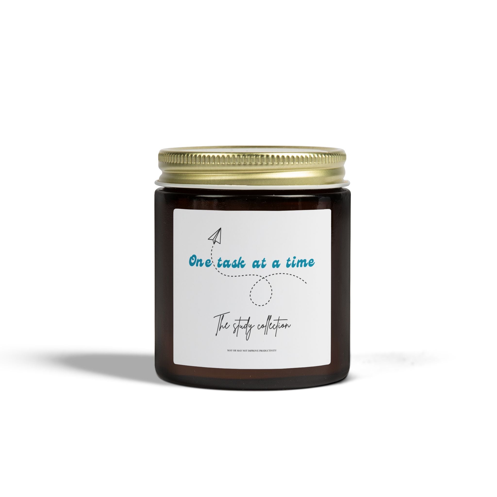 Coconut Apricot Scented Candle (4oz & 9oz) — "One Task at a Time" Soy Jar