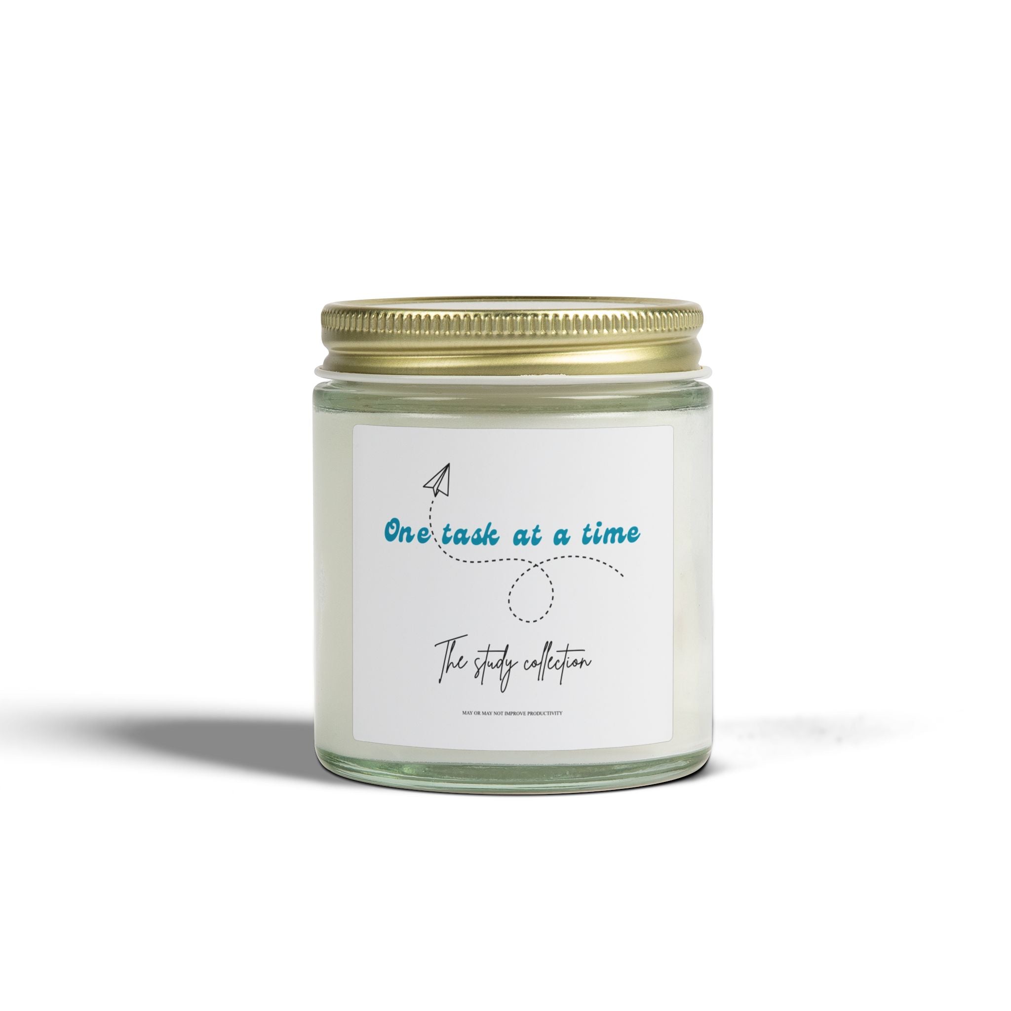 Coconut Apricot Scented Candle (4oz & 9oz) — "One Task at a Time" Soy Jar