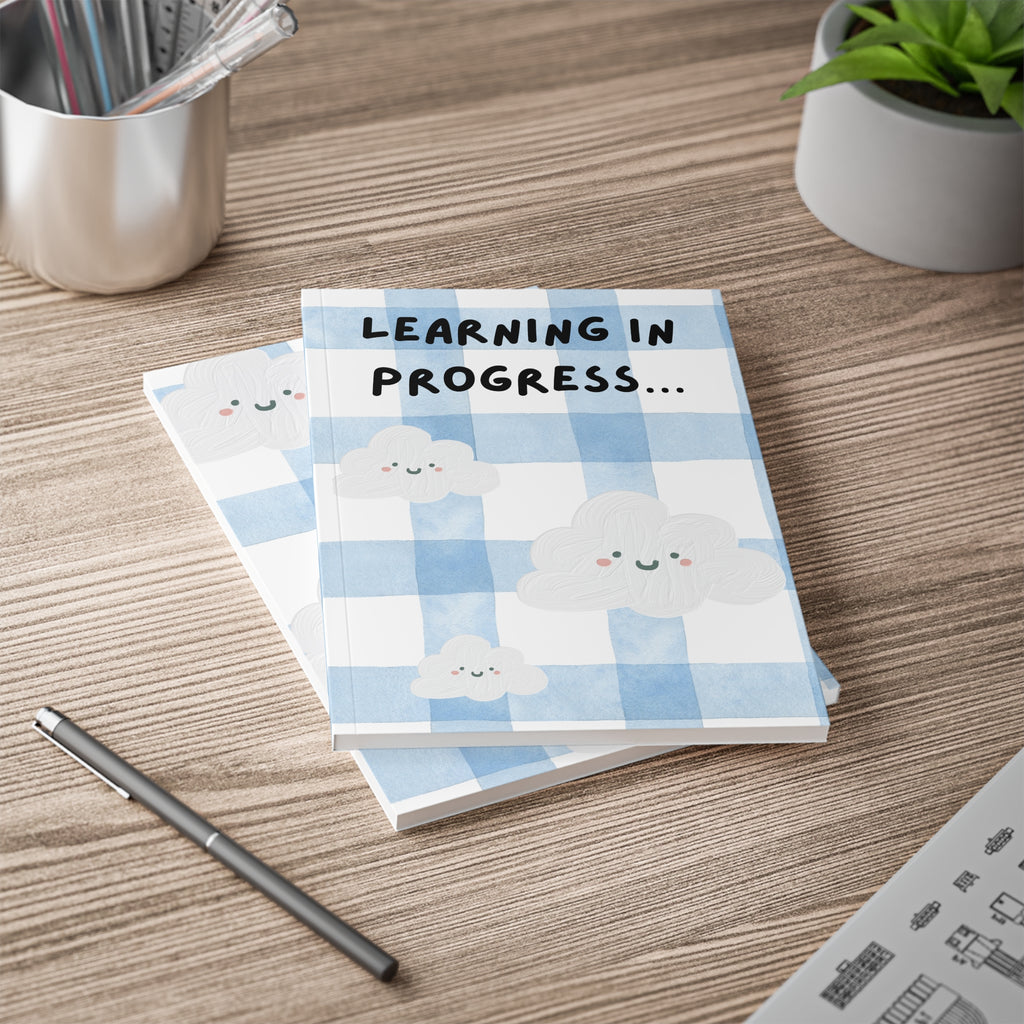 Blue Cloud Pattern A5 Notebook, Softcover Journal for Notes & Organization