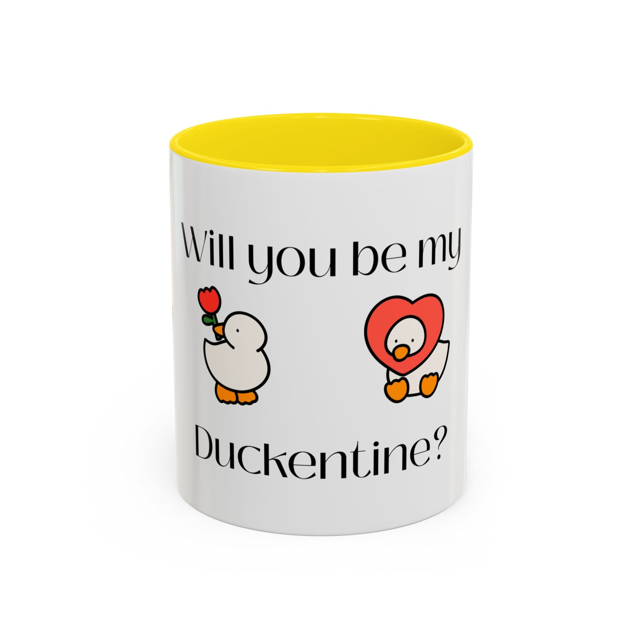 Duckentine Coffee Mug – "Will You Be My Duckentine?" Cute Valentine Gift