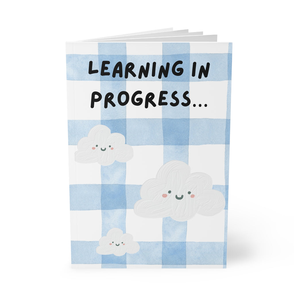 Blue Cloud Pattern A5 Notebook, Softcover Journal for Notes & Organization