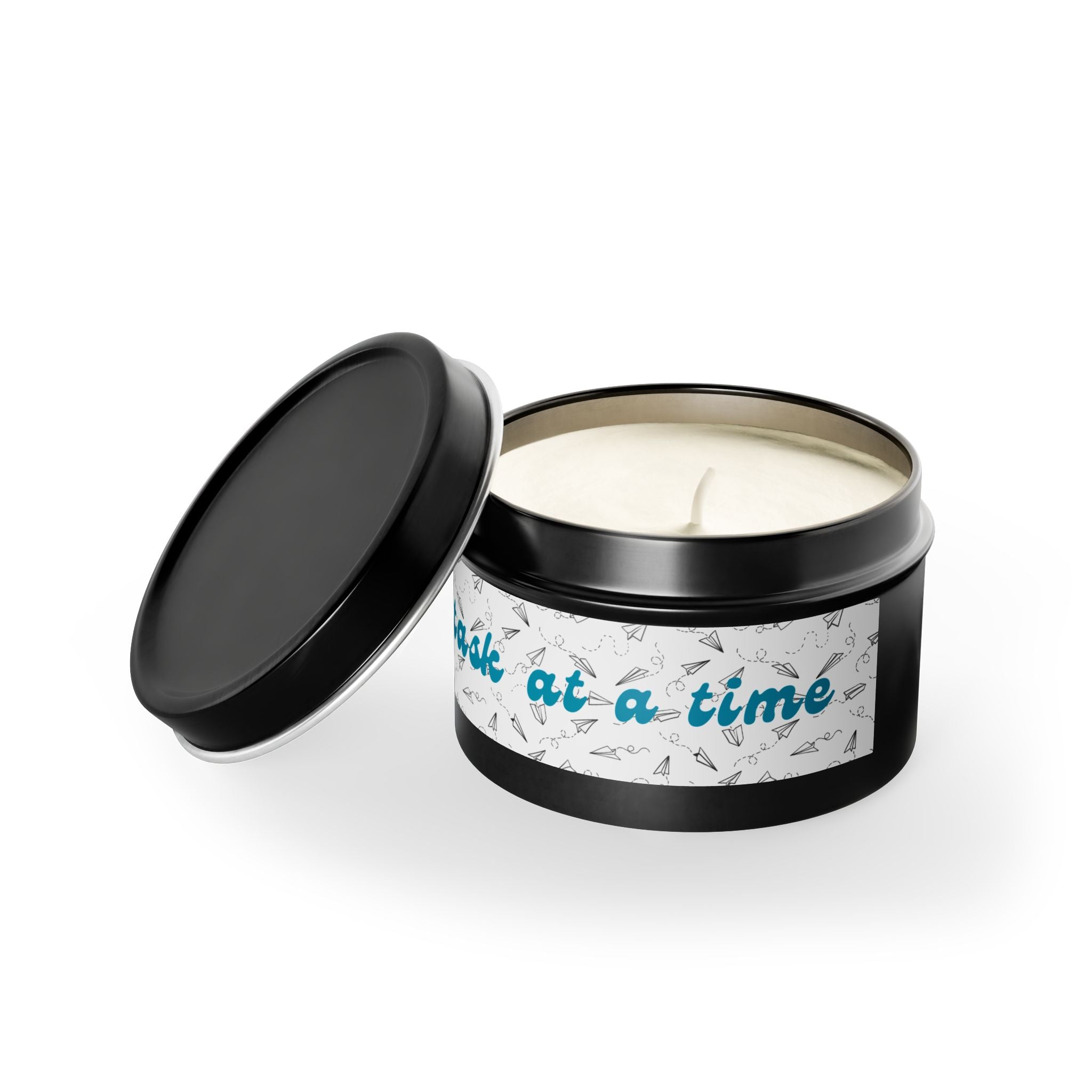 Motivational Tin Candle — “One Task at a Time” Focus & Productivity Gift