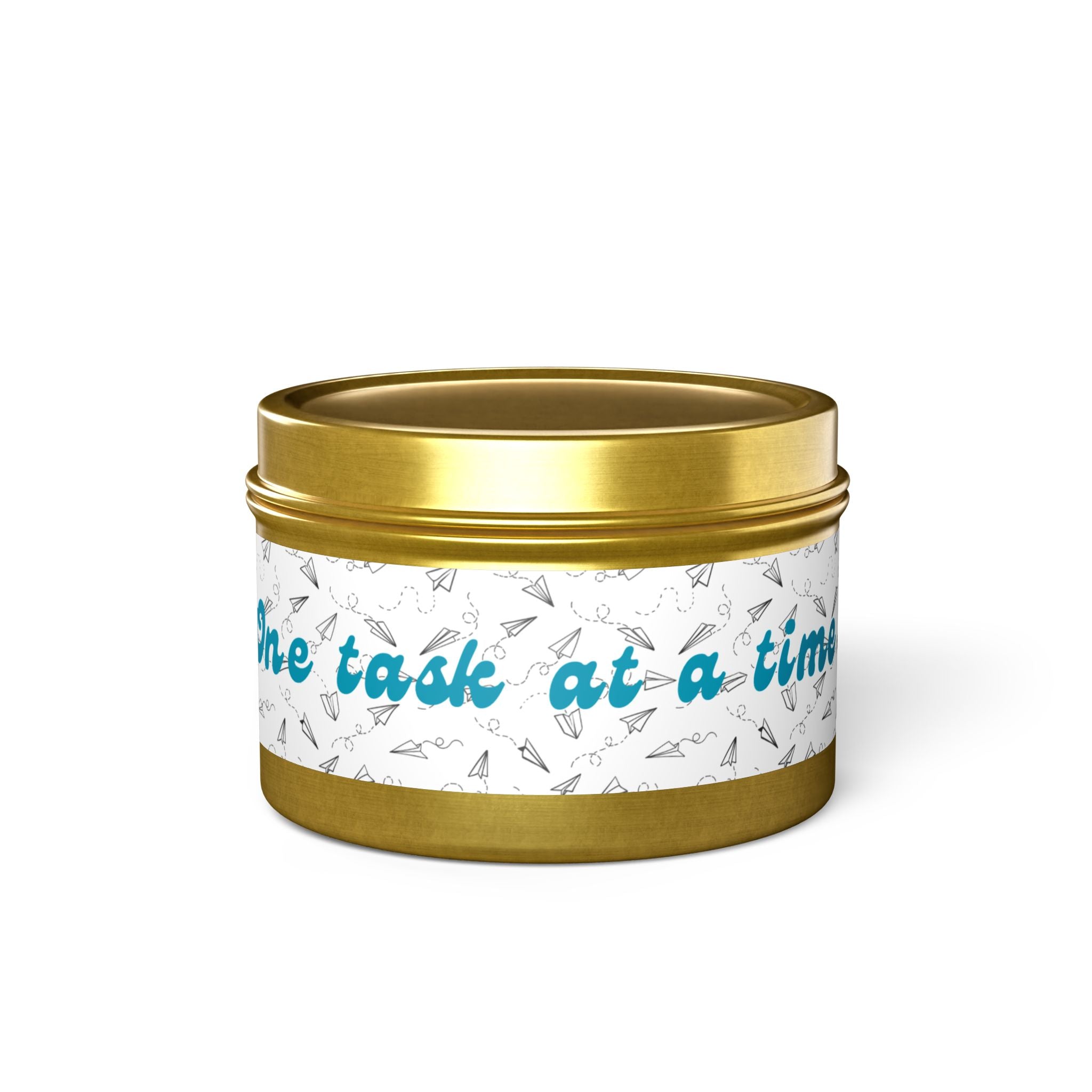 Motivational Tin Candle — “One Task at a Time” Focus & Productivity Gift