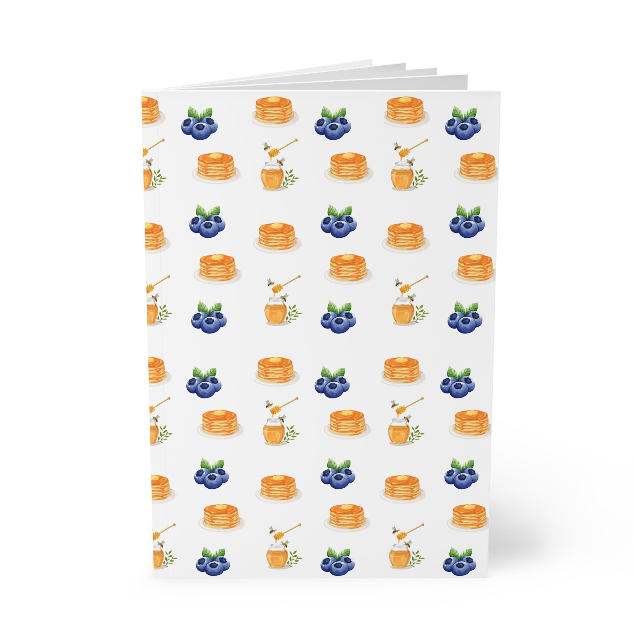 Blueberry & Honey Pancakes A5 Notebook — Cute Productivity Journal