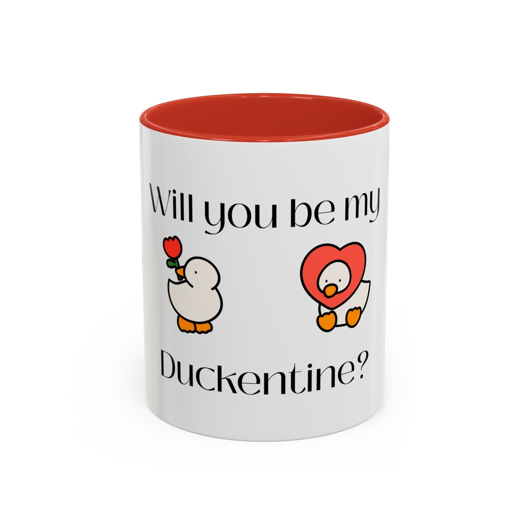 Duckentine Coffee Mug – "Will You Be My Duckentine?" Cute Valentine Gift