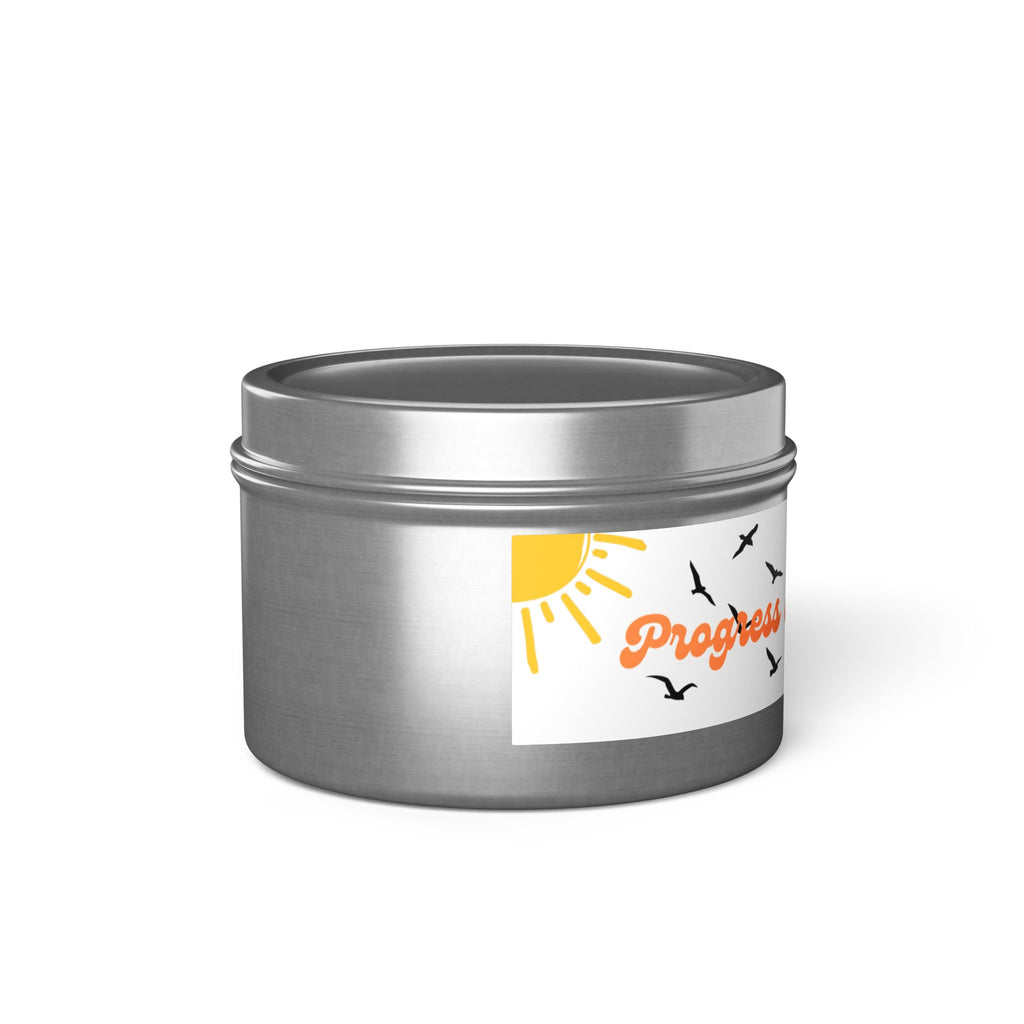 Tin Candle — “Progress Over Perfection” Motivational Scented Tin Candle