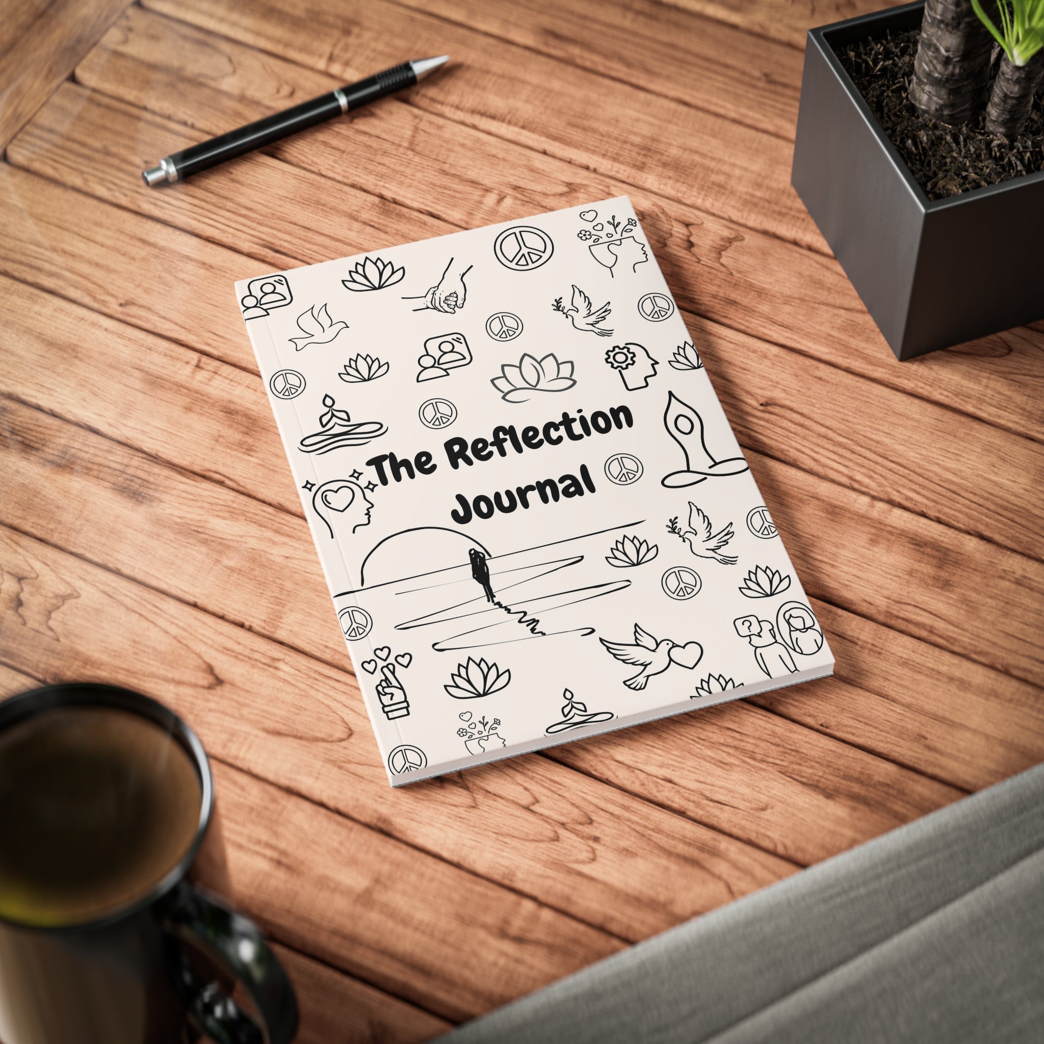 Self-Reflection A5 Notebook — Spiritual Journaling & Productivity Planner
